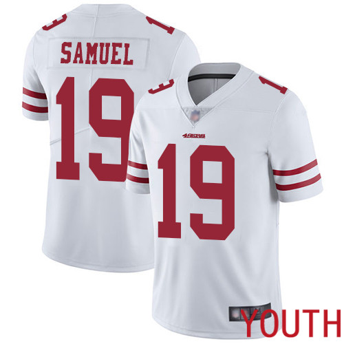 San Francisco 49ers Limited White Youth Deebo Samuel Road NFL Jersey #19 Vapor Untouchable
